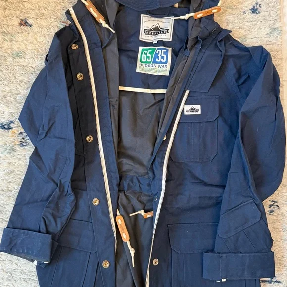 Penfield Hudson Wax Jacket in Navy - Picture 1 of 4